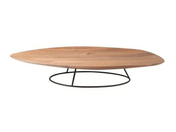PEBBLE - Low walnut coffee table by Ligne Roset - view 2